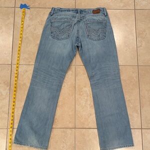 BKE Men's Faded Blue Bootcut Jeans